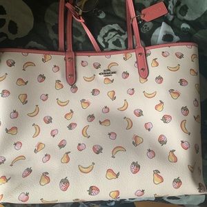 Coach reversible large tote